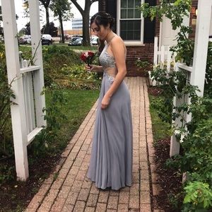 Silver/Gray Prom/Homecoming Dress.